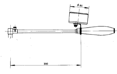 WRE-891M弓型表面熱電偶溫度計安裝圖片