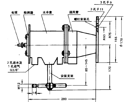 WFH-64紅外輻射溫度檢測(cè)器安裝圖片 WFH-64紅外輻射溫度檢測(cè)器安裝圖片
